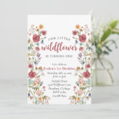 ワイルドフラワー1回目の誕生日 招待状 (スタンド正面)