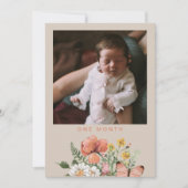 ワイルドフラワー1年目のバナー国旗 |ワイルドフラワー 招待状 (正面)