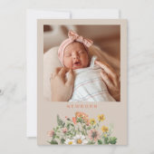 ワイルドフラワー1年目のバナー国旗 |ワイルドフラワー 招待状 (正面)