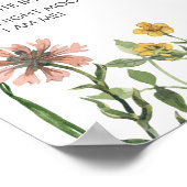 ワイルドフラワー1年目の誕生日マイルストーン ポスター (角)