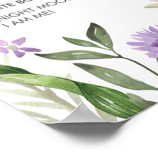 ワイルドフラワー1年目の誕生日マイルストーン ポスター (角)