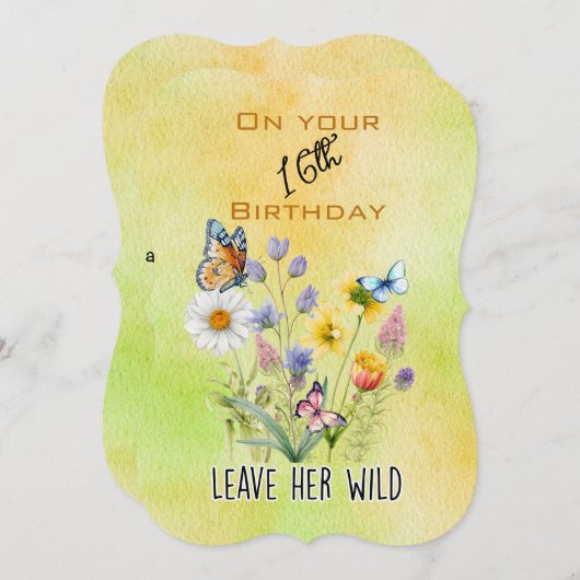 ワイルドフラワー16誕生日挨拶 (正面/裏面)