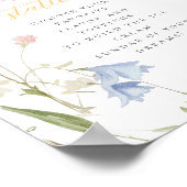 ワイルドフラワー1stバースデーアイスクリームステーションの看板 ポスター (角)