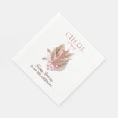 ワイルドフラワー1stバースデーガール スタンダードランチョンナプキン (角)