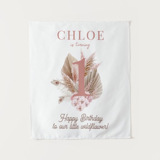 ワイルドフラワー1stバースデーバナータペストリー タペストリー (正面)