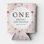 ワイルドフラワー1stバースデーパーティー好意クーラーボックス 缶クーラー (正面)