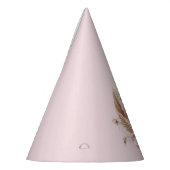 ワイルドフラワー1stバースデーピンク パーティーハット (左)