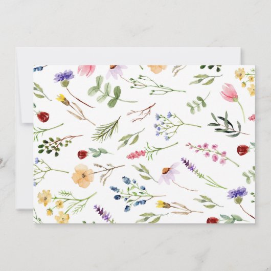 ワイルドフラワー1st誕生日招待状 招待状 (裏面)