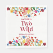 ワイルドフラワー2回目の誕生日パーティー スタンダードランチョンナプキン (正面)