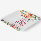 ワイルドフラワー2回目の誕生日パーティー ペーパープレート (傾斜あり)