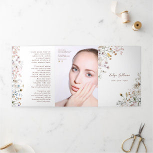 ワイルドフラワー3折パンフレット 三つ折りカード