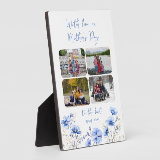ワイルドフラワー4フォトコラージュフローラ母の日 フォトプラーク (側面)
