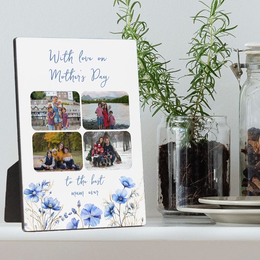 ワイルドフラワー4フォトコラージュフローラ母の日 フォトプラーク