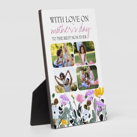ワイルドフラワー4写真母の日 フォトプラーク (側面)