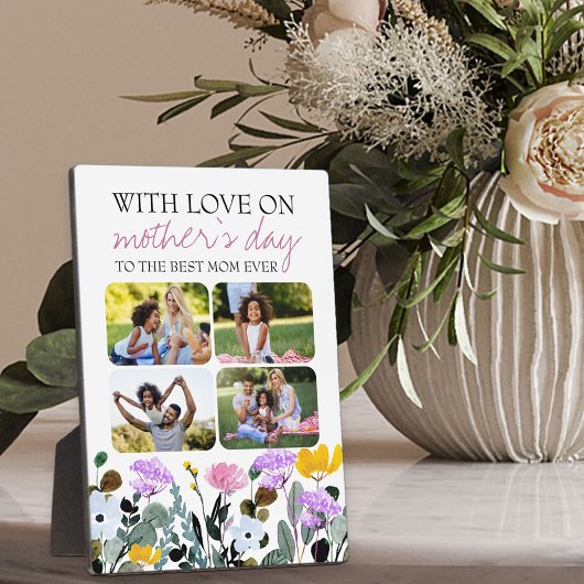 ワイルドフラワー4写真母の日 フォトプラーク