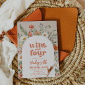 ワイルドフラワー4回目の誕生日パーティーへの招待 招待状