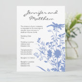 ワイルドフラワー5.5 x 7.5結婚式招待状 招待状 (スタンド正面)