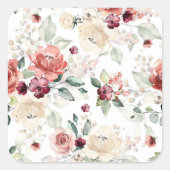 ワイルドフラワー7誕生日 スクエアシール (正面)