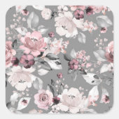 ワイルドフラワー7誕生日 スクエアシール (正面)