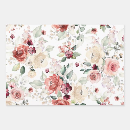 ワイルドフラワー7誕生日 ラッピングペーパーシート (正面2)