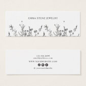 ワイルドフラワー・イヤリングバスケスタッズミニディスプレイカード (正面&裏面)