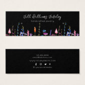 ワイルドフラワー・イヤリングバスケスタッド表示カード (正面&裏面)