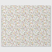 ワイルドフラワー イラスト包装紙 ラッピングペーパー (フラット)