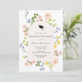 ワイルドフラワー ウィムジカル フラワー 卒業パーティー 招待状 (スタンド正面)