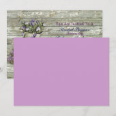 ワイルドフラワー ウェスタン カントリー ラスティック ブライダル シャワー 招待状 (正面/裏面)