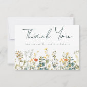 ワイルドフラワー ウェディング サンキューカード (正面)