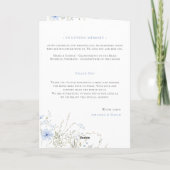 ワイルドフラワー ウェディング セレモニー プログラム カード (裏面)