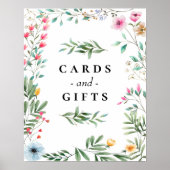 ワイルドフラワー ウェディング ブライダルシャワー カード ギフト サイン (正面)