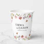ワイルドフラワー ウェディング ペーパーカップ (正面)