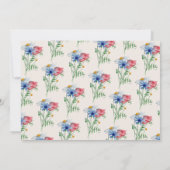 ワイルドフラワー ウェディング ボヘミア カントリー フラワーフォト セーブザデート (裏面)