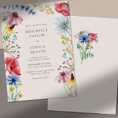 ワイルドフラワー ウェディング ラスティック カントリー フラワーデザイン 招待状