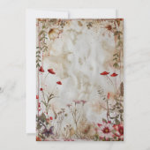 ワイルドフラワー ウェディング ラスティック フラワーズ 招待状 (裏面)