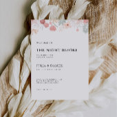 ワイルドフラワー ウェディング リハーサル ディナー 看板 夜 招待状