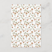 ワイルドフラワー ウェディング レセプション 封入カード エンクロージャーカード (裏面)