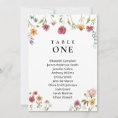 ワイルドフラワー ウェディング 席次表カード 招待状 (正面)