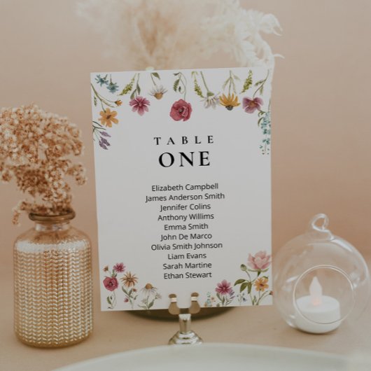 ワイルドフラワー ウェディング 席次表カード 招待状