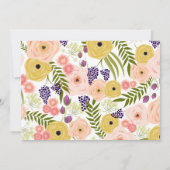 ワイルドフラワー ウェディング 招待状 (裏面)