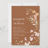 ワイルドフラワー ウェディング 招待状 (正面)