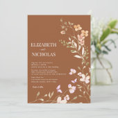 ワイルドフラワー ウェディング 招待状 (スタンド正面)