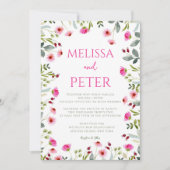 ワイルドフラワー ウェディング 招待状 (正面)