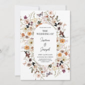 ワイルドフラワー ウェディング 招待状 (正面)