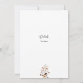 ワイルドフラワー ウェディング 招待状 (裏面)