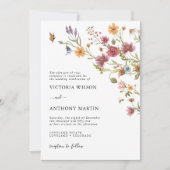 ワイルドフラワー ウェディング 招待状 (正面)