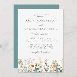 ワイルドフラワー ウェディング 招待状