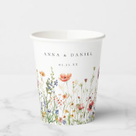ワイルドフラワー ウェディング 紙コップ