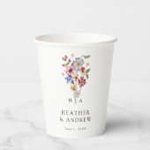 ワイルドフラワー ウェディング 紙コップ (裏面)
